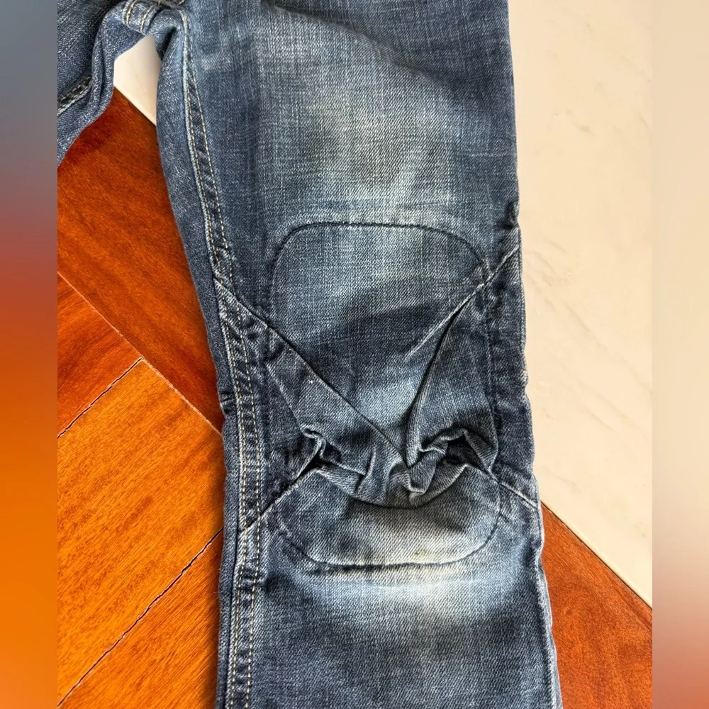 Gap Boys Slouch Jeans Pants 👖 Denim Blue Kids distressed Pant Size - 7 Slim